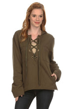 Load image into Gallery viewer, Army Oversize Lace Pullover
